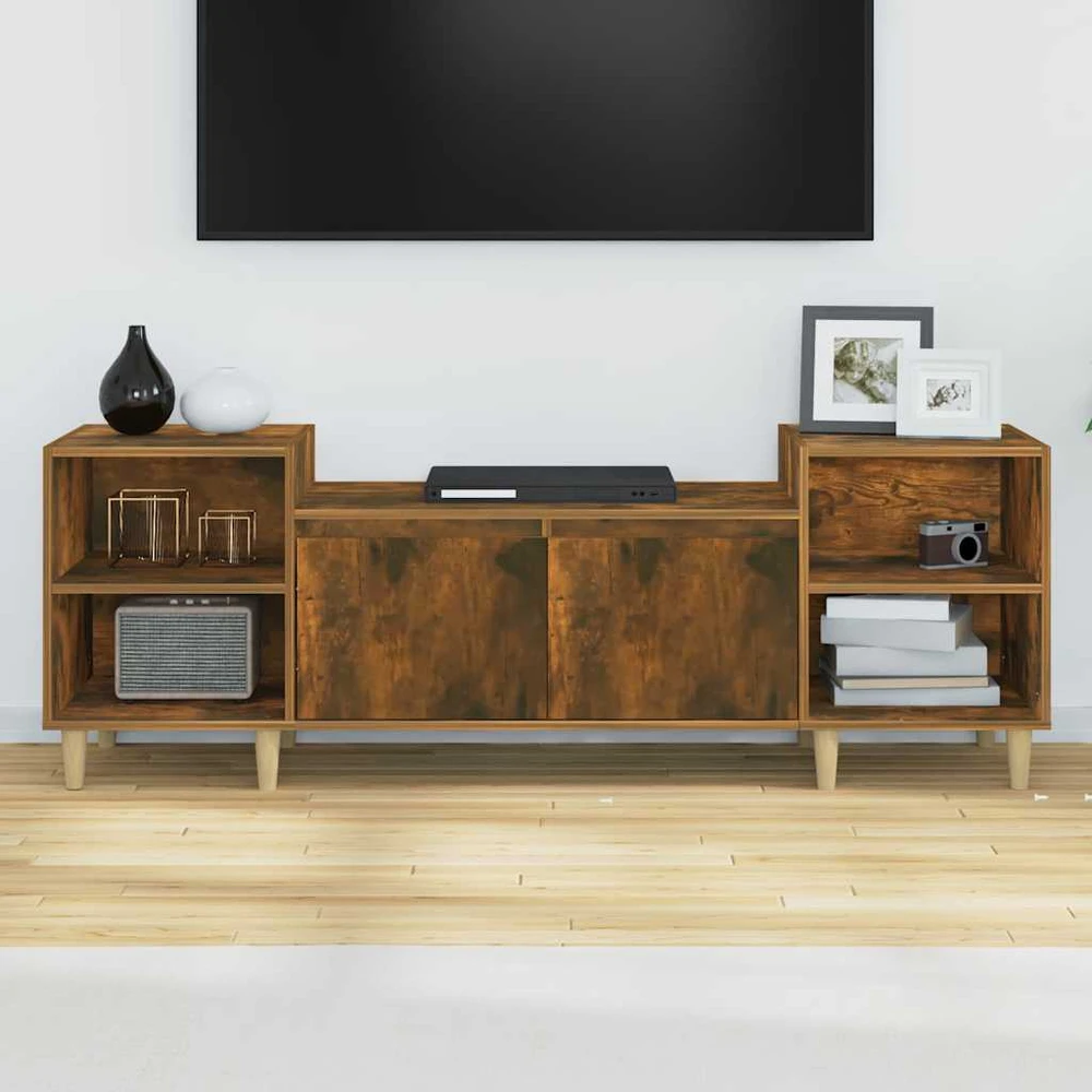 TV staliukas Televizoriaus spintelė, dūminio ąžuolo, 160x35x55cm, mediena