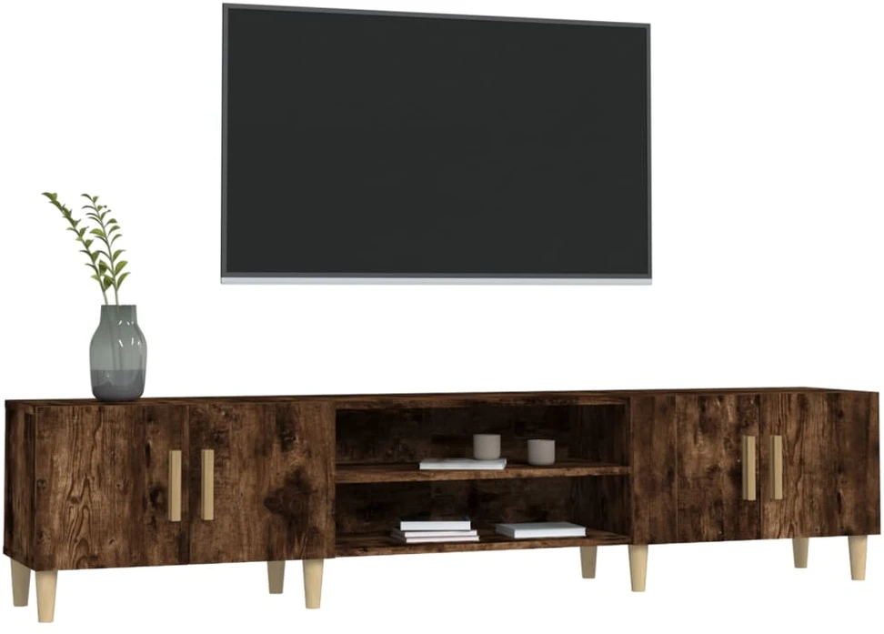 TV staliukas Televizoriaus spintelė, dūminio ąžuolo, 180x31,5x40cm, mediena