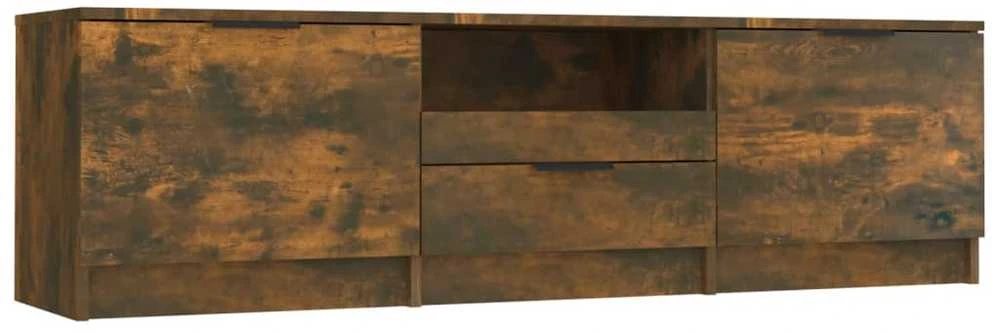 TV staliukas Televizoriaus spintelė, dūminio ąžuolo, 140x35x40cm, mediena