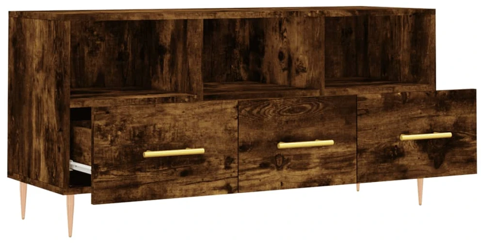 TV staliukas Televizoriaus spintelė, dūminio ąžuolo, 102x36x50cm, mediena