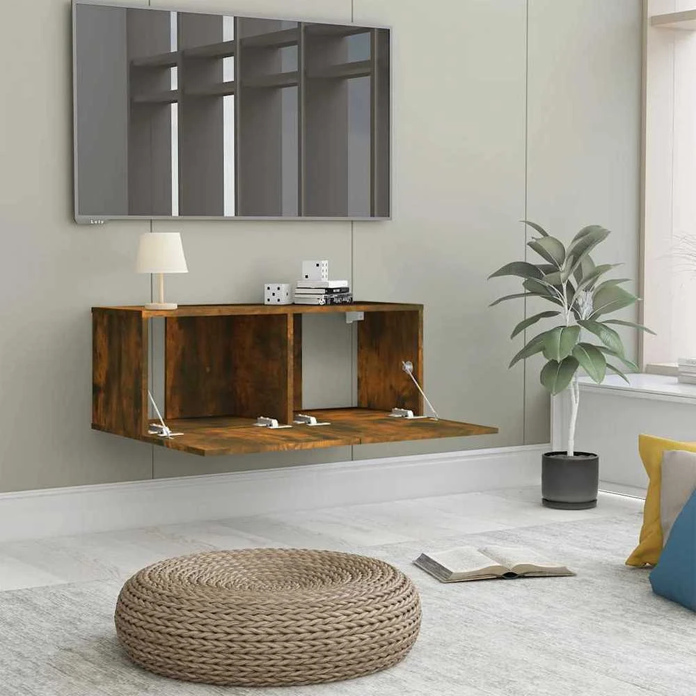 TV staliukas Televizoriaus spintelė, dūminio ąžuolo, 80x30x30cm, mediena