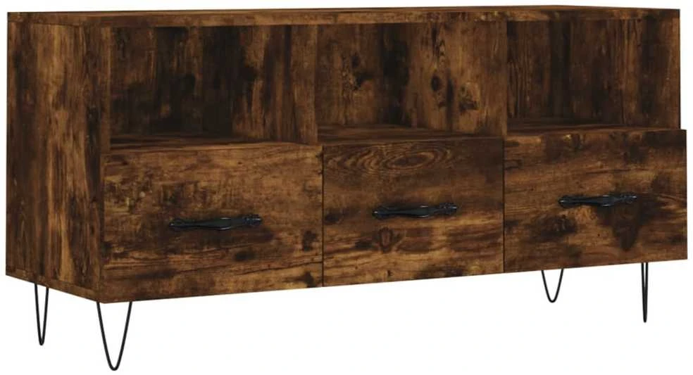 TV staliukas Televizoriaus spintelė, dūminio ąžuolo, 102x36x50cm, mediena