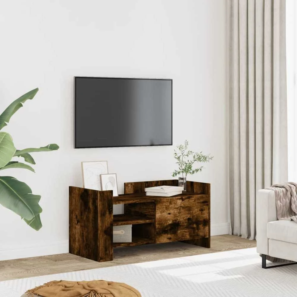 TV staliukas Televizoriaus spintelė, dūminio ąžuolo, 80x35x40cm, mediena