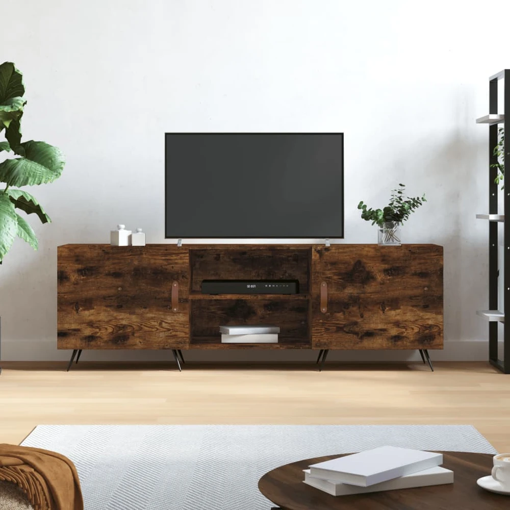 TV staliukas Televizoriaus spintelė, dūminio ąžuolo, 150x30x50cm, mediena