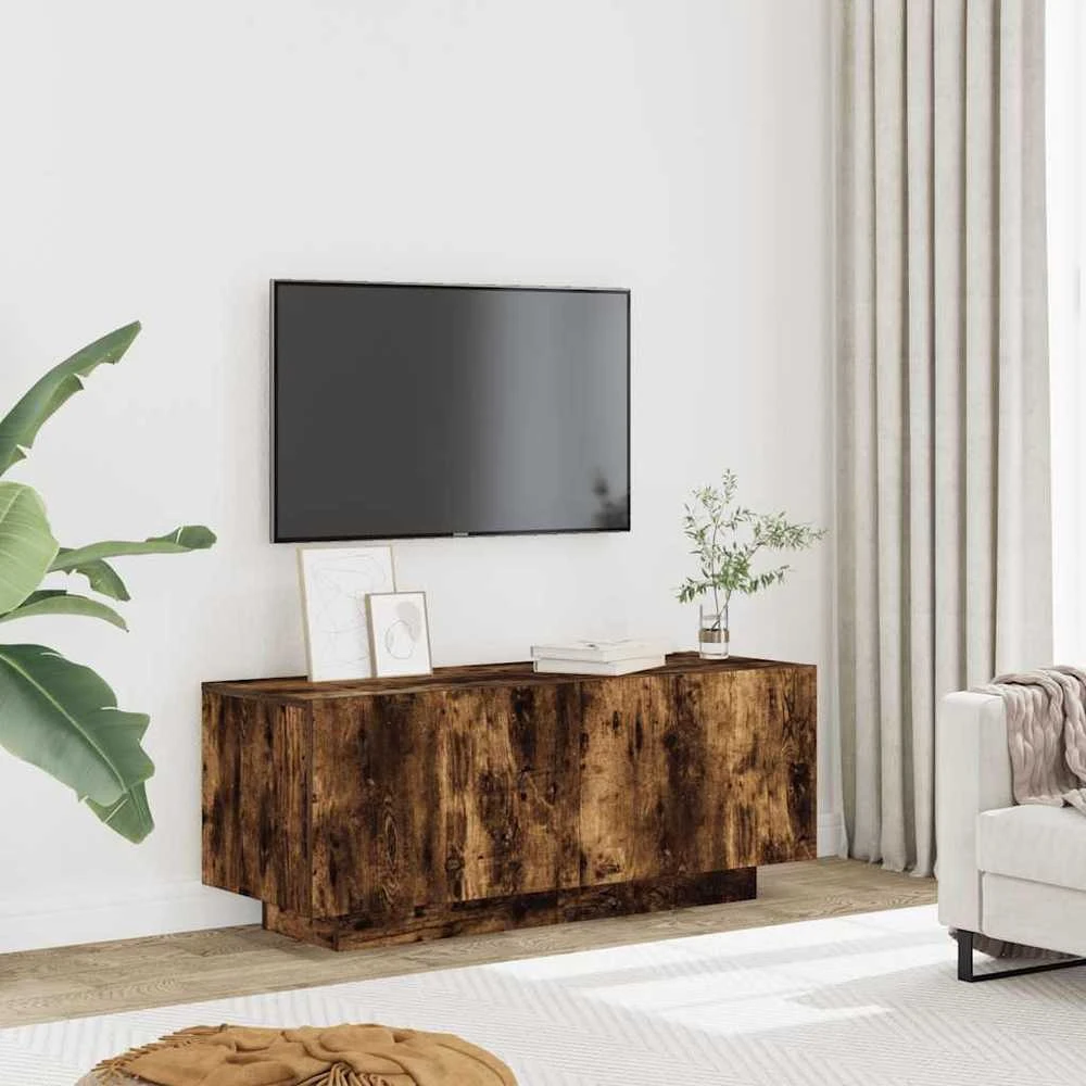 TV staliukas Televizoriaus spintelė, dūminio ąžuolo, 100x35x40cm, mediena