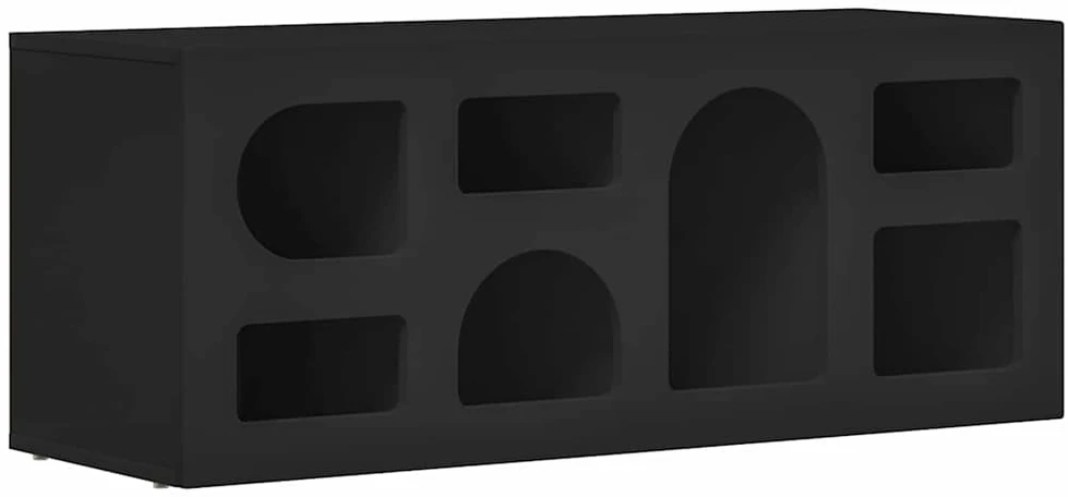 TV staliukas Televizoriaus spintelė ELST 100 x 35 x 40 cm Juoda