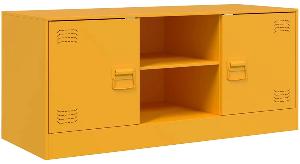 TV staliukas Televizoriaus spintelė, garstyčių geltona, 99x39x44cm, plienas