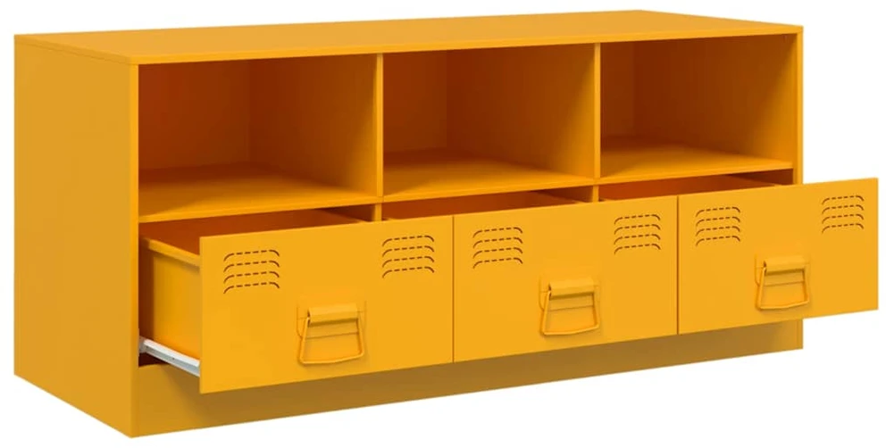 TV staliukas Televizoriaus spintelė, garstyčių geltona, 99x39x44cm, plienas