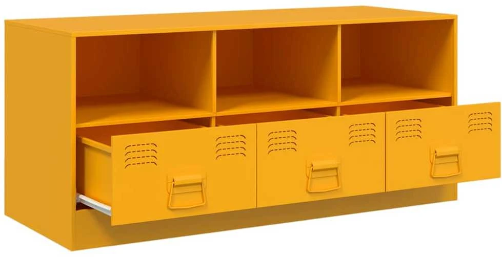 TV staliukas Televizoriaus spintelė, garstyčių geltona, 99x39x44cm, plienas