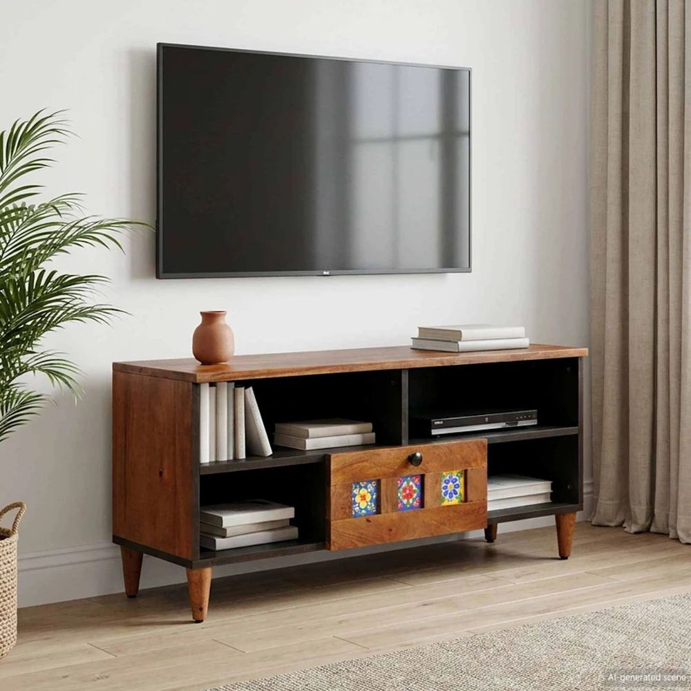 Televizoriaus spintelė graikinis riešutmedis 100 x 33 x 46 cm