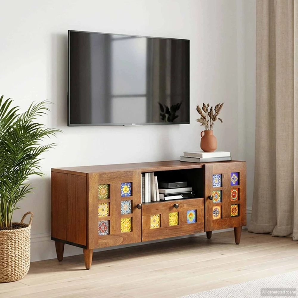 Televizoriaus spintelė graikinis riešutmedis 105 x 33 x 46 cm