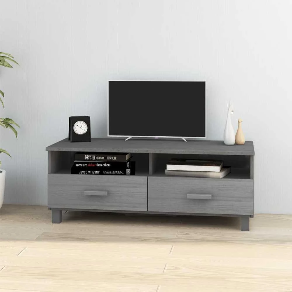 TV staliukas Televizoriaus spintelė HAMAR, tamsiai pilka, 106x40x40cm, pušis