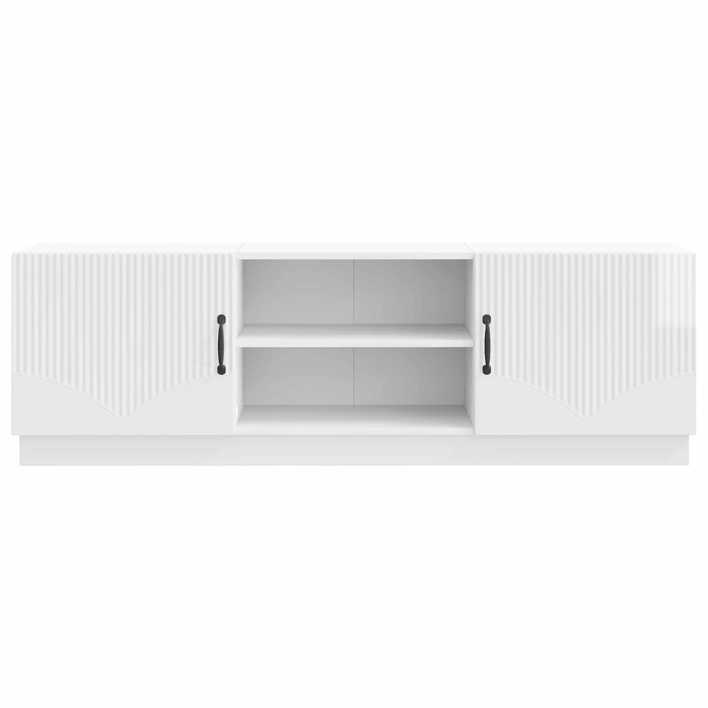 TV staliukas Televizoriaus spintelė Itin blizgi balta 150 x 31 x 47 cm