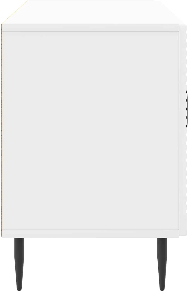 TV staliukas Televizoriaus spintelė Itin blizgi balta 99 x 34,5 x 50 cm