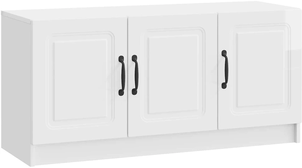 TV staliukas Televizoriaus spintelė Itin blizgi balta 99 x 34,5 x 47 cm