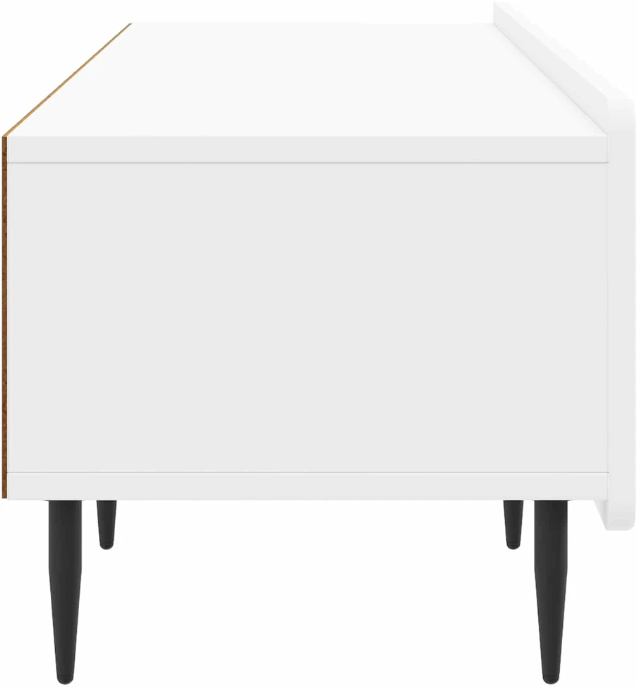 TV staliukas Televizoriaus spintelė Itin blizgi balta 147 x 34,5 x 32 cm