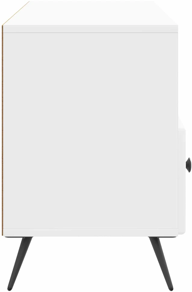 TV staliukas Televizoriaus spintelė Itin blizgi balta 102 x 34,5 x 50 cm