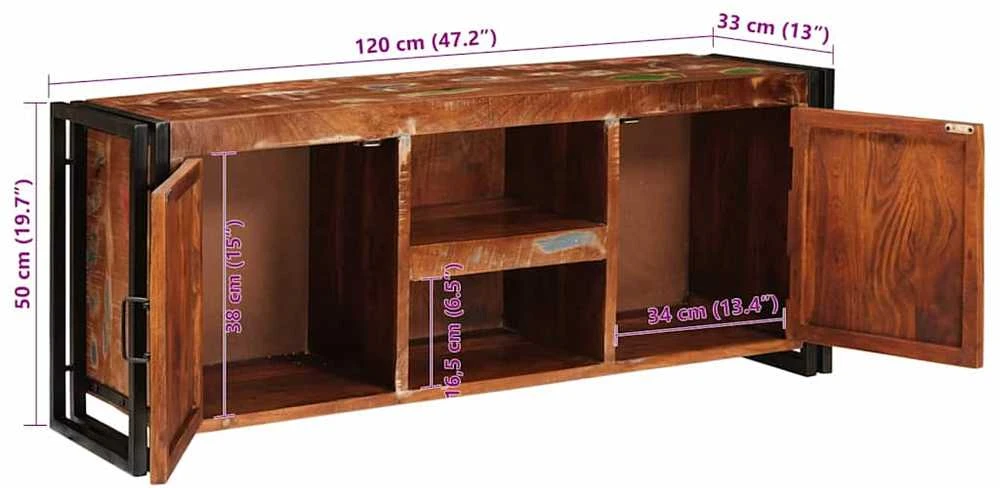 Televizoriaus spintelė Įvairiaspalvis 120 x 33 x 50 cm