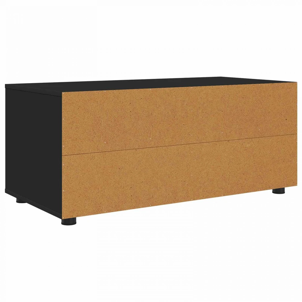 TV staliukas Televizoriaus spintelė 100 x 48 x 43 cm Juoda Apdirbta mediena