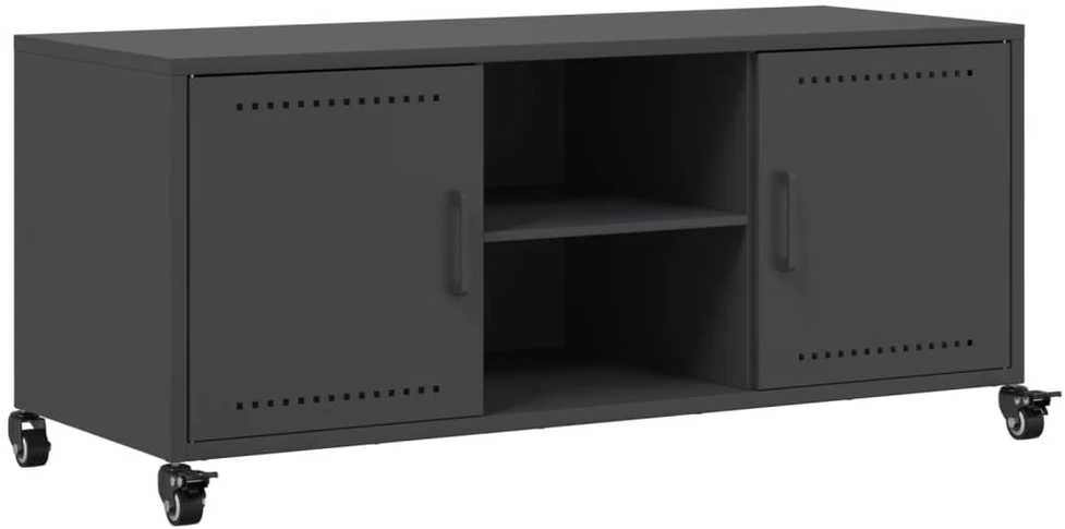 TV staliukas Televizoriaus spintelė, juoda, 100,5x39x43,5cm, plienas