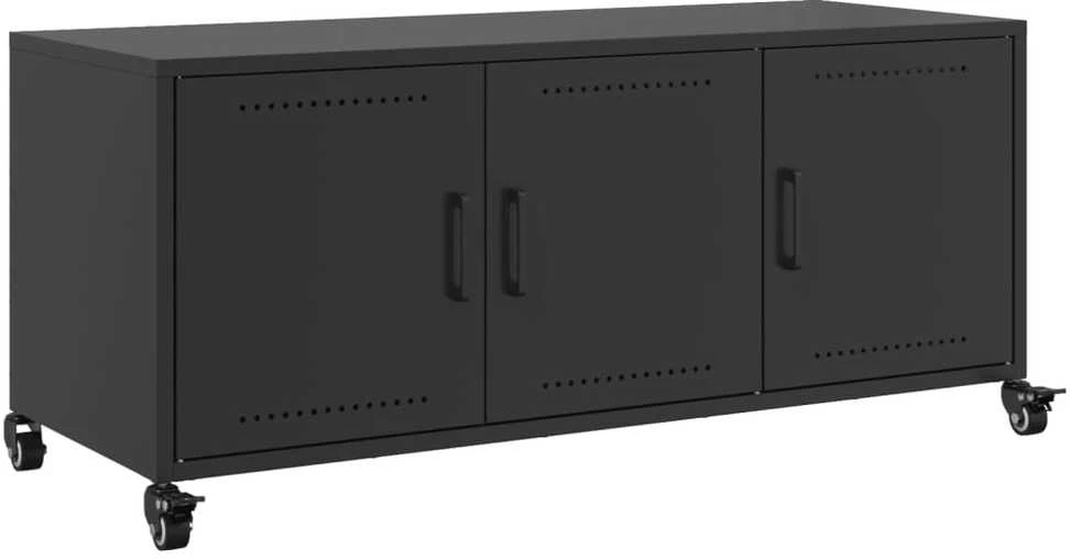 TV staliukas Televizoriaus spintelė, juoda, 100,5x39x43,5cm, plienas