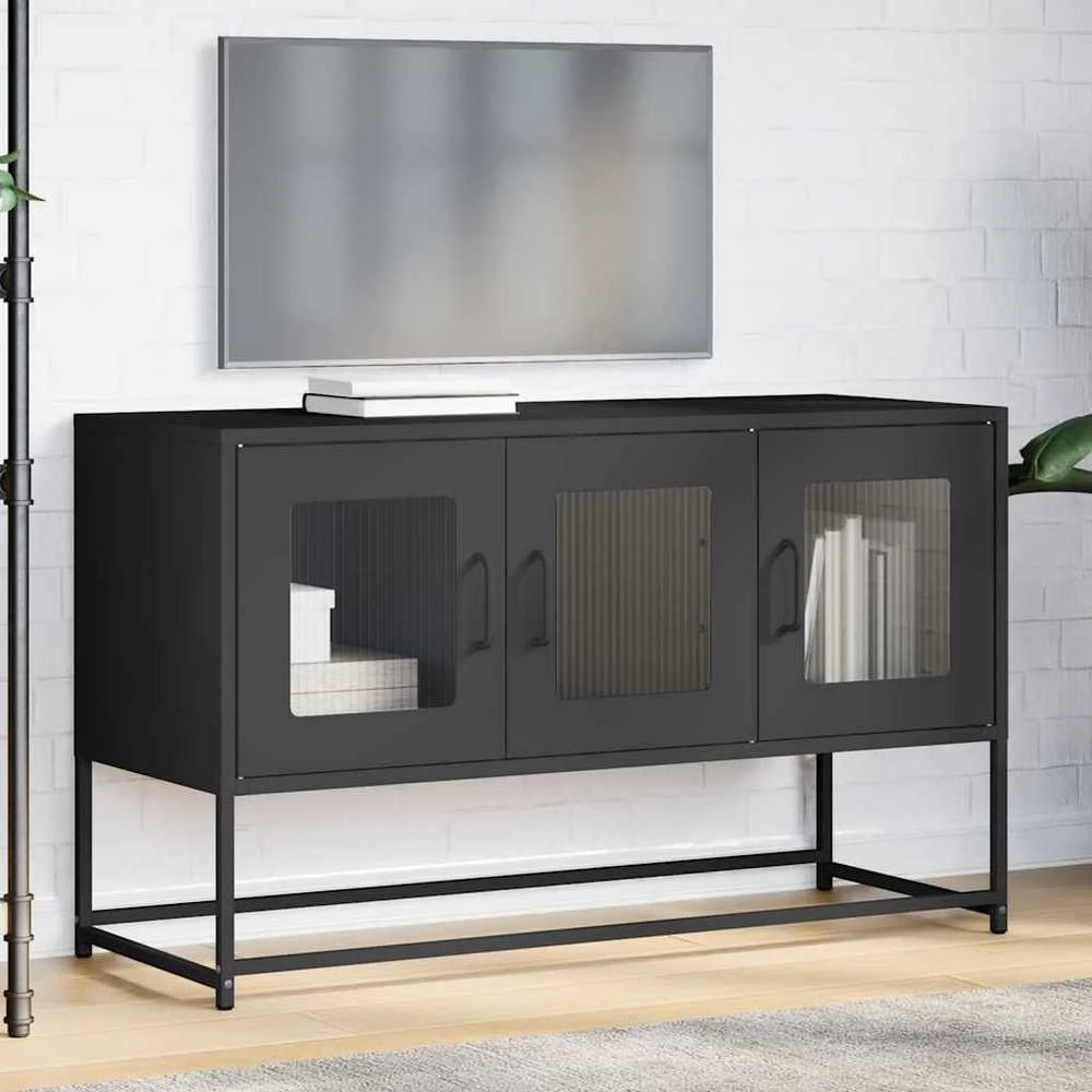 TV staliukas Televizoriaus spintelė, juoda, 100,5x39x60,5 cm, plienas