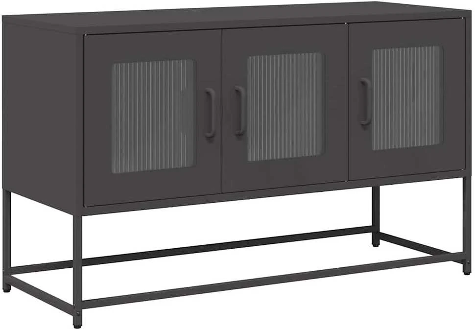 TV staliukas Televizoriaus spintelė, juoda, 100,5x39x60,5 cm, plienas
