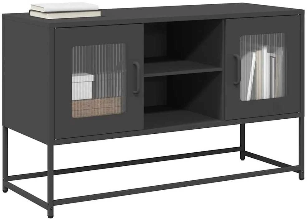 TV staliukas Televizoriaus spintelė, juoda, 100,5x39x60,5cm, plienas
