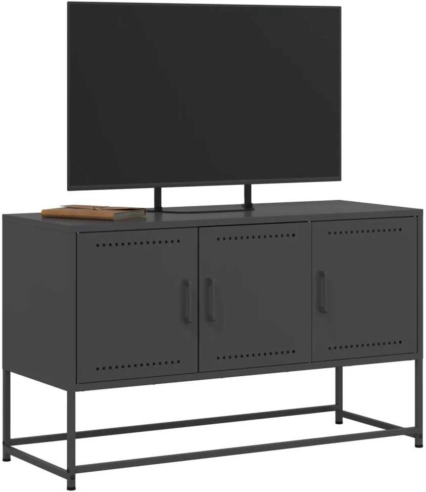 TV staliukas Televizoriaus spintelė, juoda, 100,5x39x60,5cm, plienas