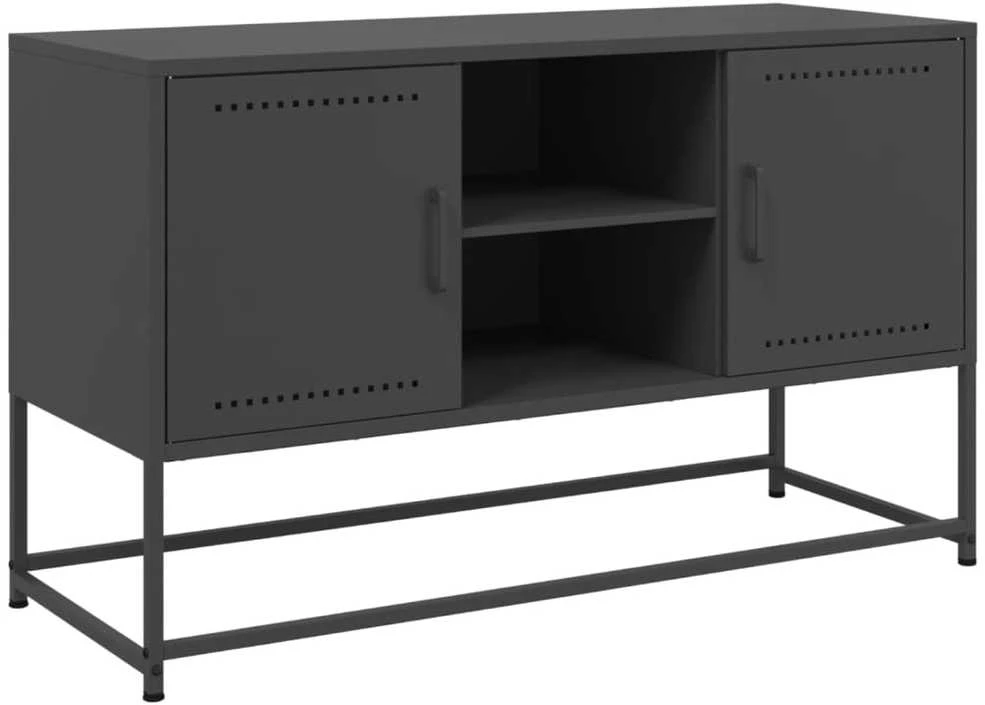 TV staliukas Televizoriaus spintelė, juoda, 100,5x39x60,5cm, plienas