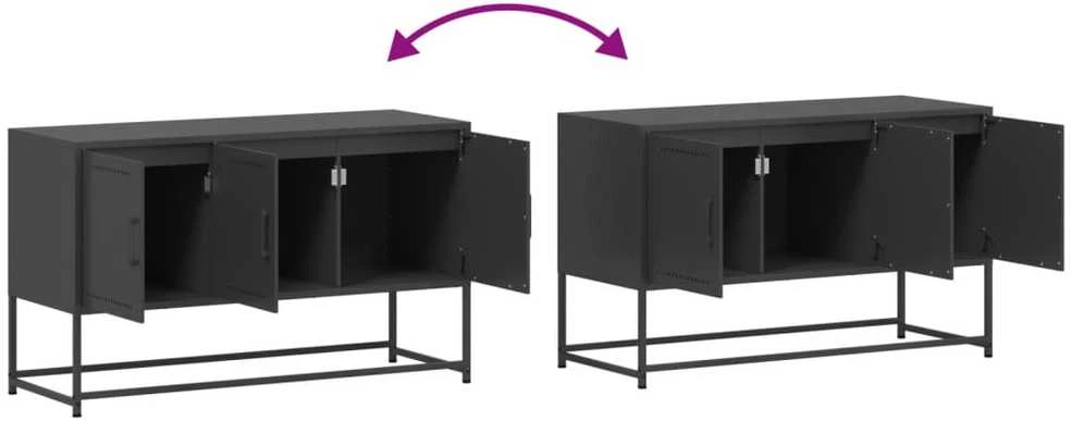 TV staliukas Televizoriaus spintelė, juoda, 100,5x39x60,5cm, plienas