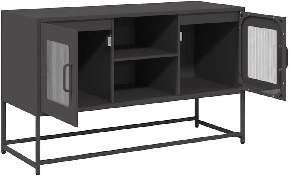 TV staliukas Televizoriaus spintelė, juoda, 100,5x39x60,5cm, plienas