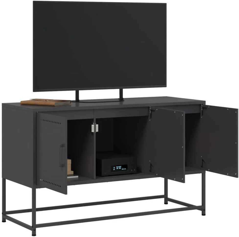 TV staliukas Televizoriaus spintelė, juoda, 100,5x39x60,5cm, plienas