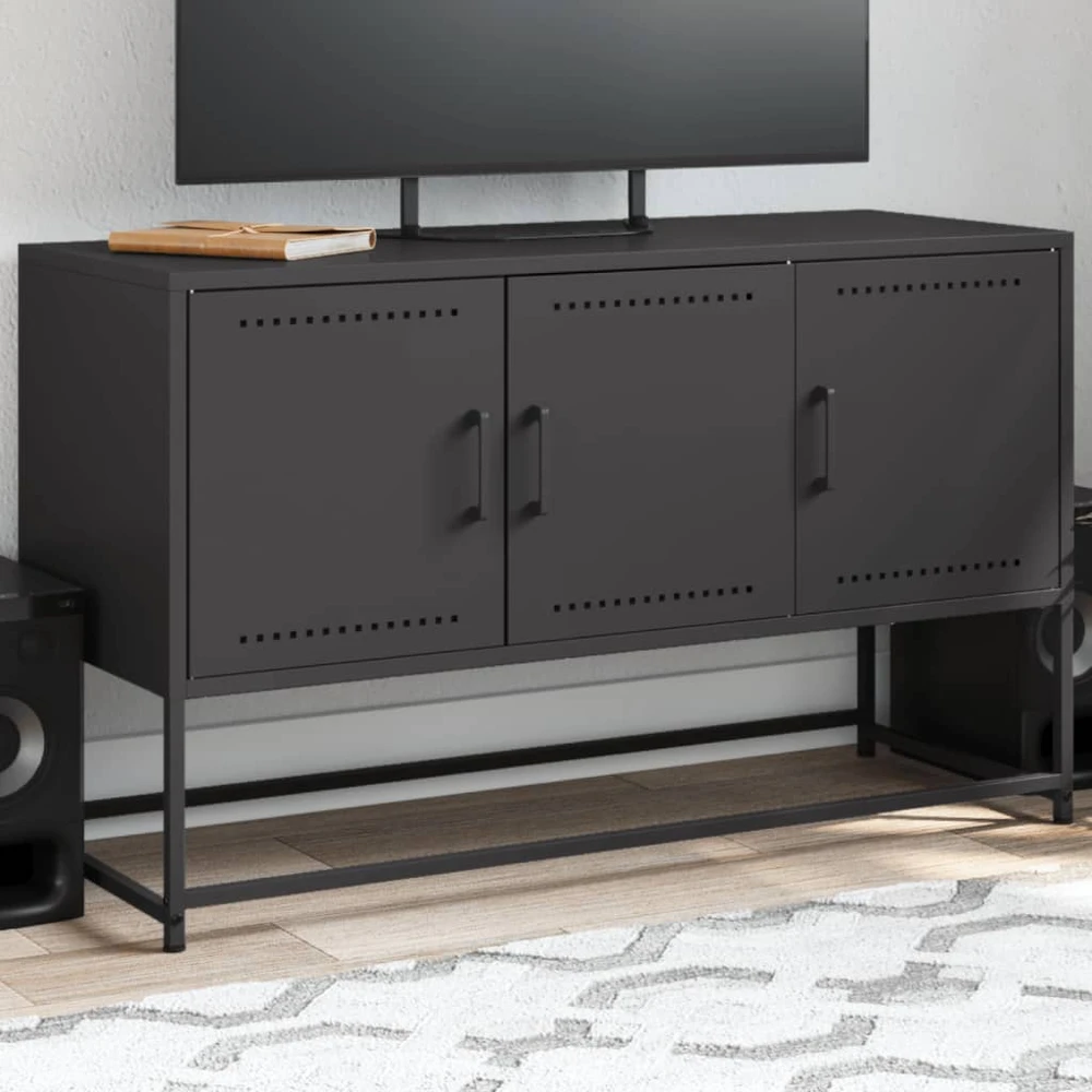 TV staliukas Televizoriaus spintelė, juoda, 100,5x39x60,5cm, plienas