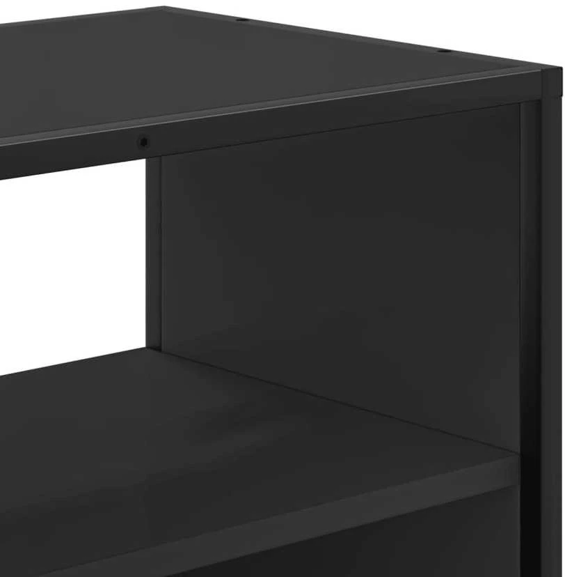 TV staliukas Televizoriaus spintelė, juoda, 100x31x39,5cm, mediena/metalas