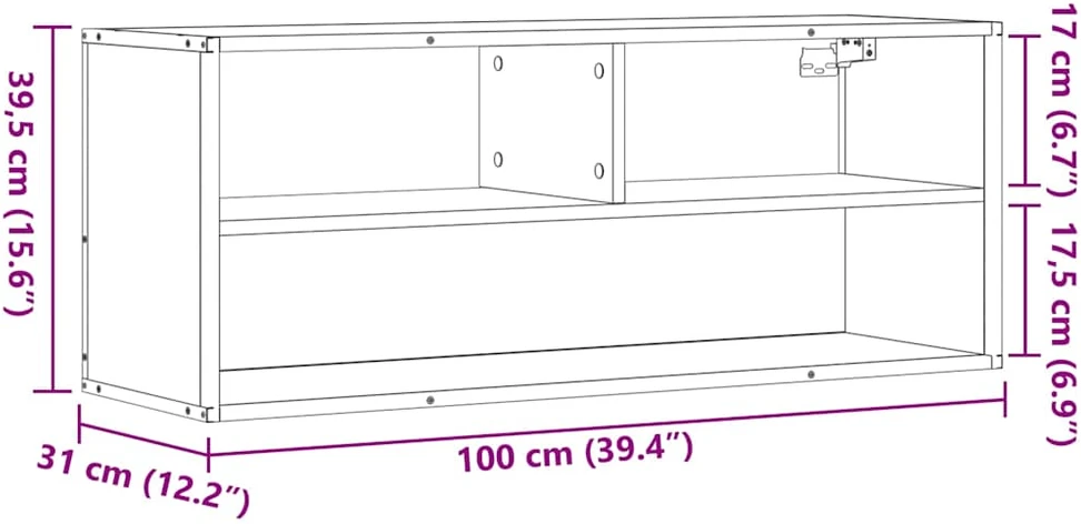 TV staliukas Televizoriaus spintelė, juoda, 100x31x39,5cm, mediena/metalas