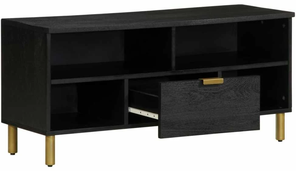 televizoriaus spintelė Juoda 100x33x46 cm Engineered Wood