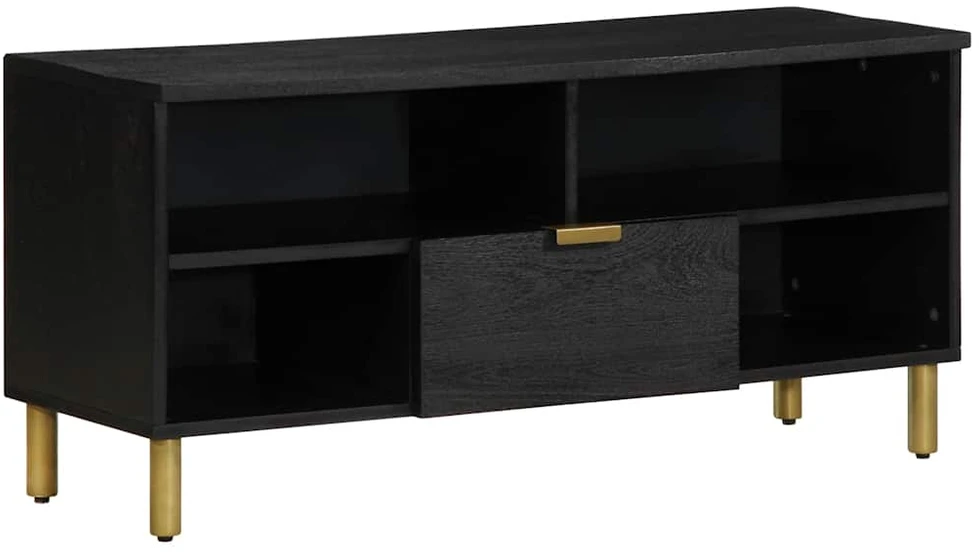 televizoriaus spintelė Juoda 100x33x46 cm Engineered Wood