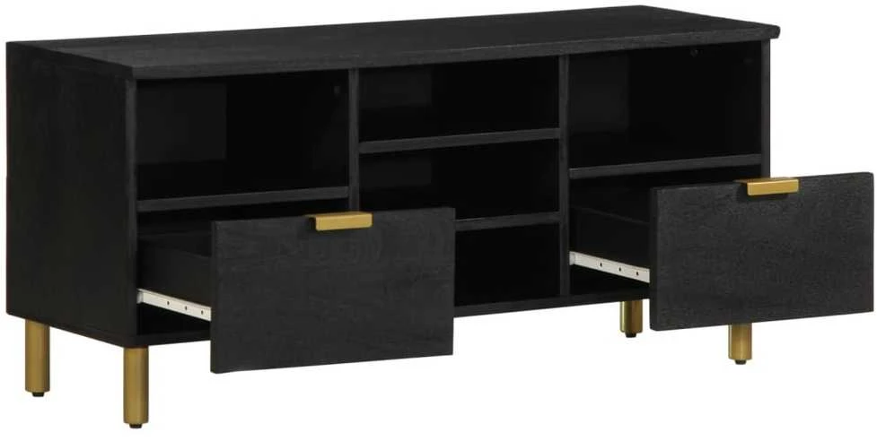 televizoriaus spintelė Juoda 100x33x46 cm Engineered Wood
