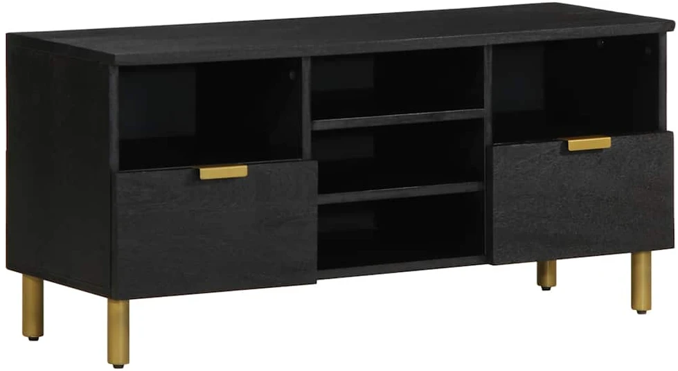 televizoriaus spintelė Juoda 100x33x46 cm Engineered Wood