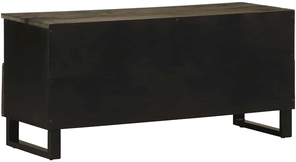 Televizoriaus spintelė, juoda, 100x33x46cm, mango masyvas