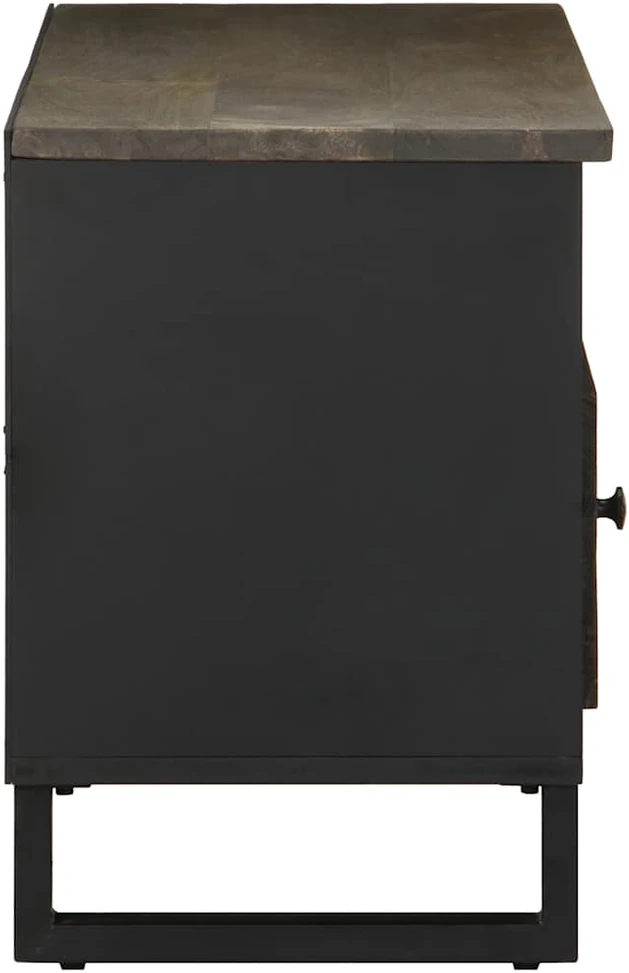 Televizoriaus spintelė, juoda, 100x33x46cm, mango masyvas