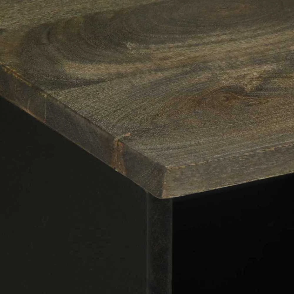 Televizoriaus spintelė, juoda, 100x33x46cm, mango masyvas