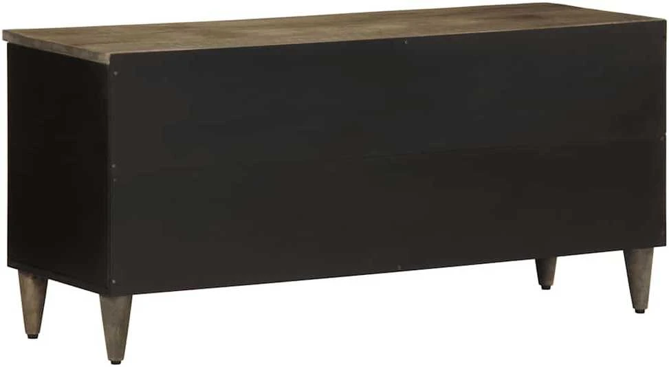 TV staliukas Televizoriaus spintelė, juoda, 100x33x46cm, mango masyvas