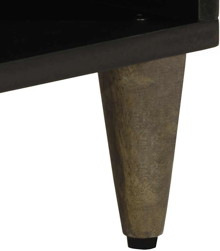 TV staliukas Televizoriaus spintelė, juoda, 100x33x46cm, mango masyvas