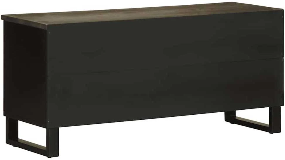 Televizoriaus spintelė, juoda, 100x33x46cm, mango masyvas