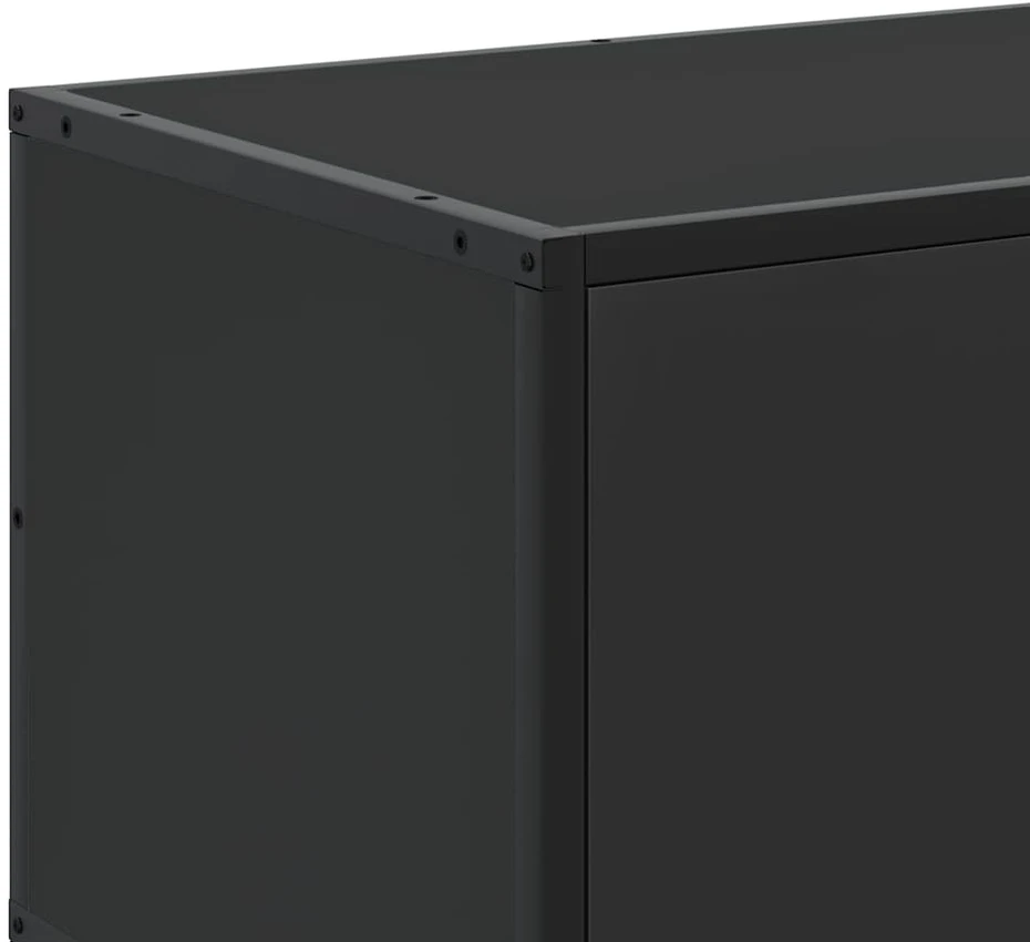 TV staliukas Televizoriaus spintelė, juoda, 100x35x41cm, mediena ir metalas