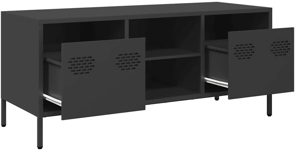 TV staliukas Televizoriaus spintelė, juoda, 101,5x39x43,5cm, plienas
