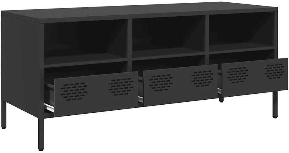 TV staliukas Televizoriaus spintelė, juoda, 101,5x39x43,5cm, plienas