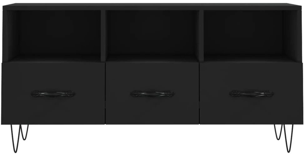 TV staliukas Televizoriaus spintelė, juoda, 102x36x50cm, apdirbta mediena